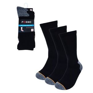3pk black Foemo work crew socks